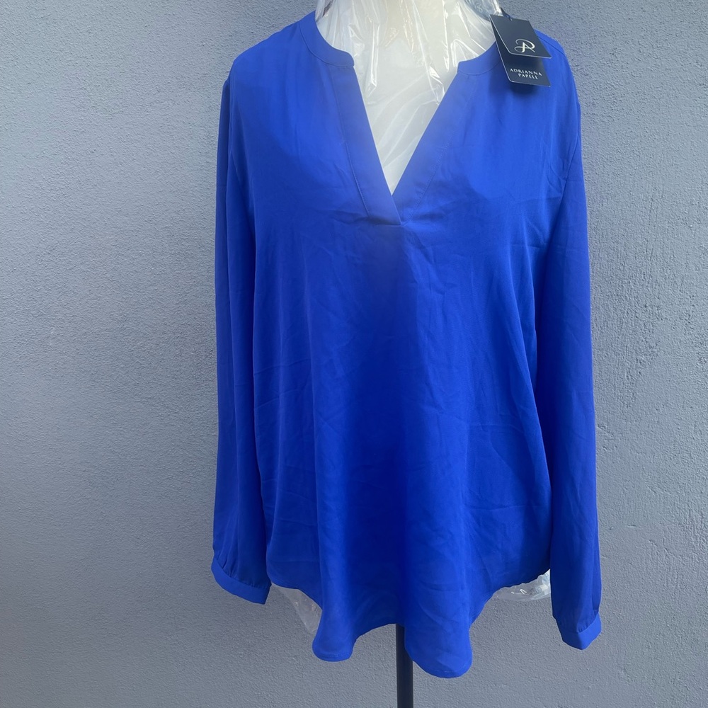 Adrianna Papell Royal Blue Blouse